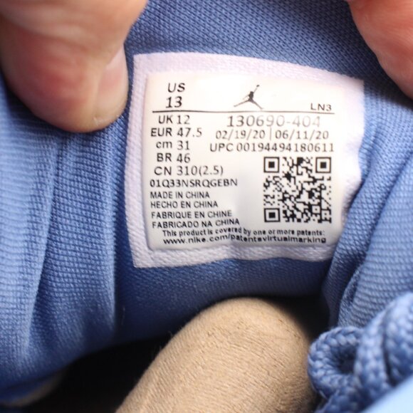 Nike Air Jordan 12 Retro Men's Size 13 Basketball Shoes Indigo Blue 130690-404 - Picture 3 of 9